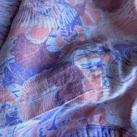 ROXY Beach pastels shorts size large with rope pull tie waist - Picture 5 of 8